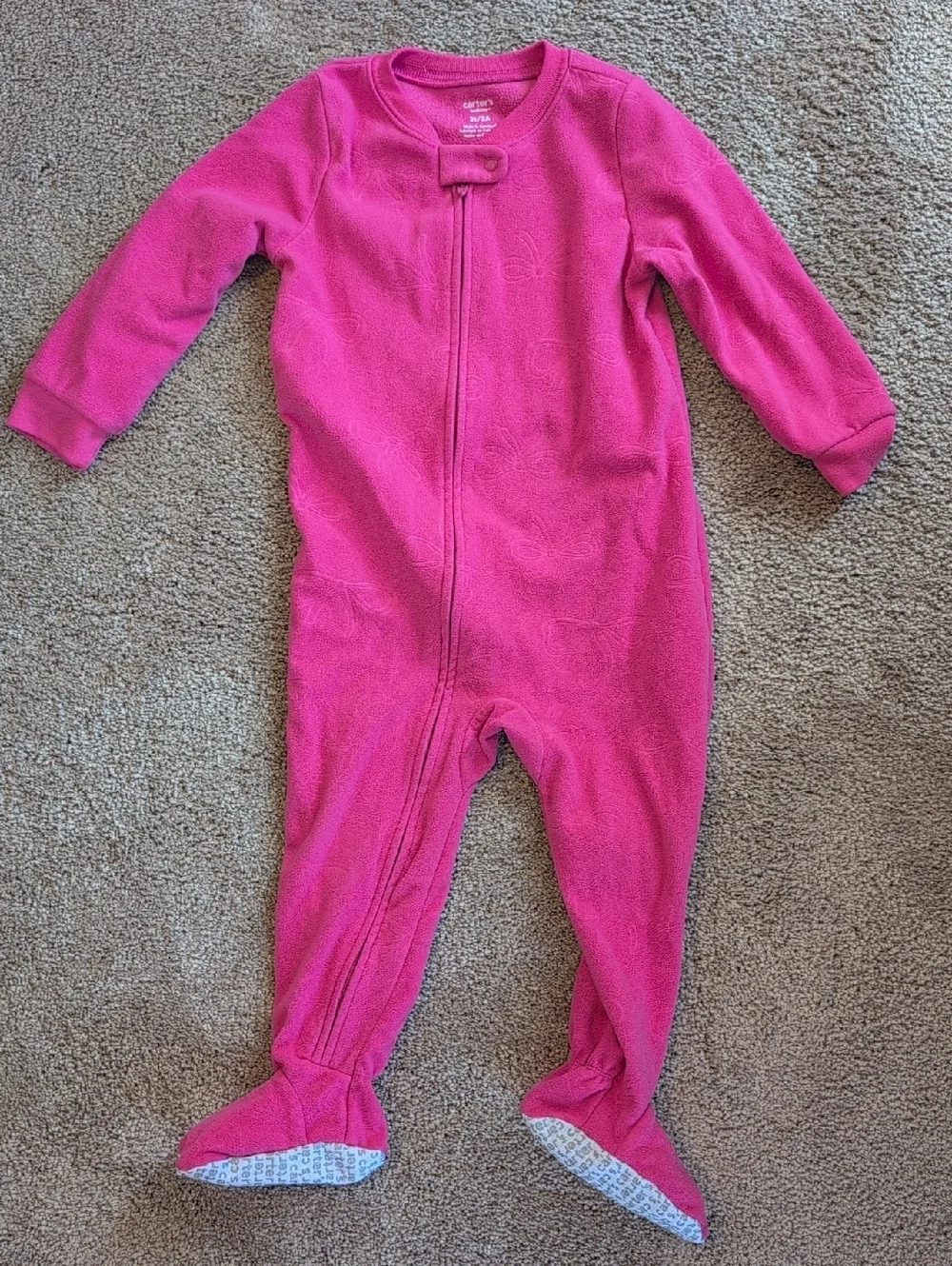 2t Girls Footie Zip Fleece Jammies Bundle (6 Pieces)